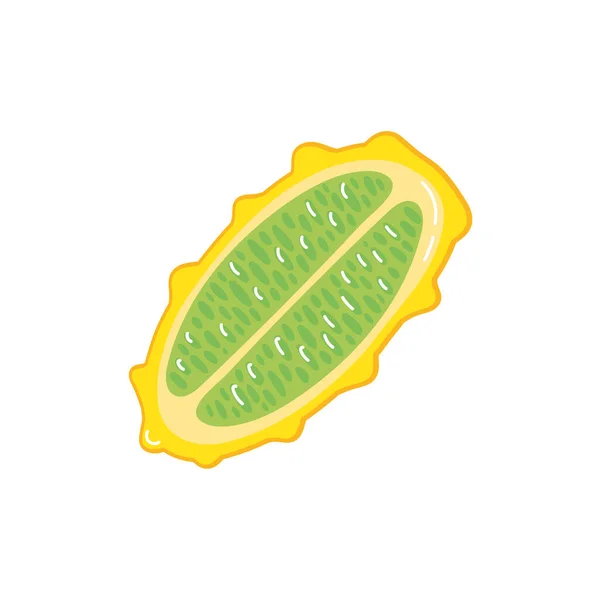Durian estilo exótico fruta plana — Vetor de Stock