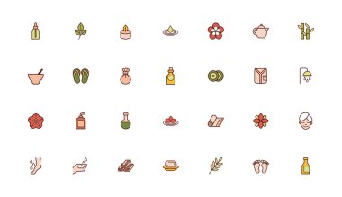 Spa çizgisi demeti ve biçim simgelerini doldur