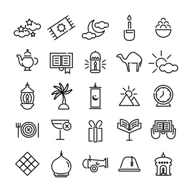 ramadam kareem satır biçimi simgeleri