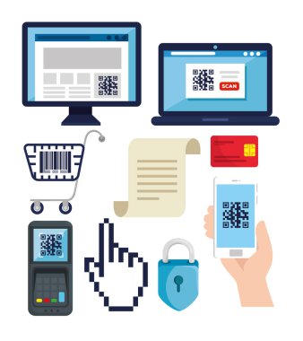 paket kodu qr ve set simgesi