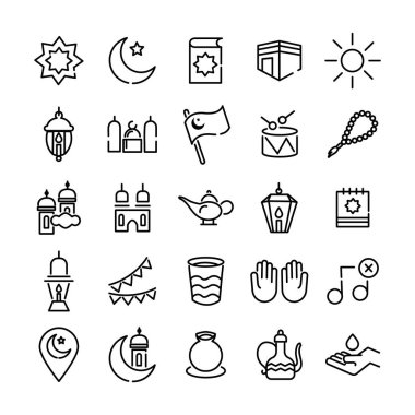 ramadam kareem satır biçimi simgeleri