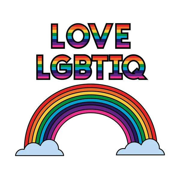Flagga gay i regnbågens färger med bokstäver — Stock vektor