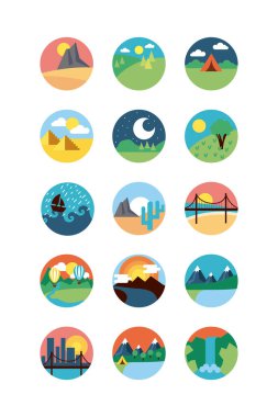 bundle of landscapes set scenes