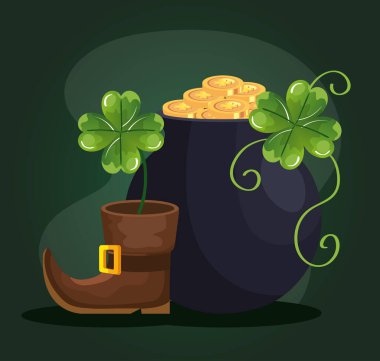 Aziz Patrik Günü kazan ve süsleme ile