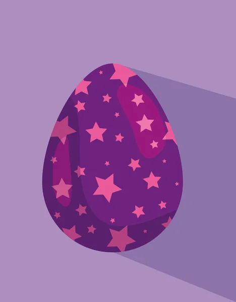 Cute egg easter with stars decoration — Διανυσματικό Αρχείο