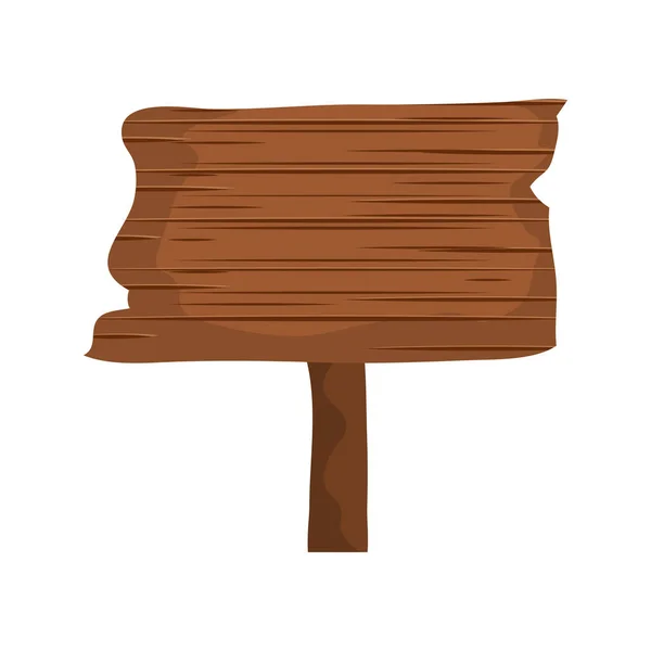 Signal way wooden isolated icon — Stock Vector