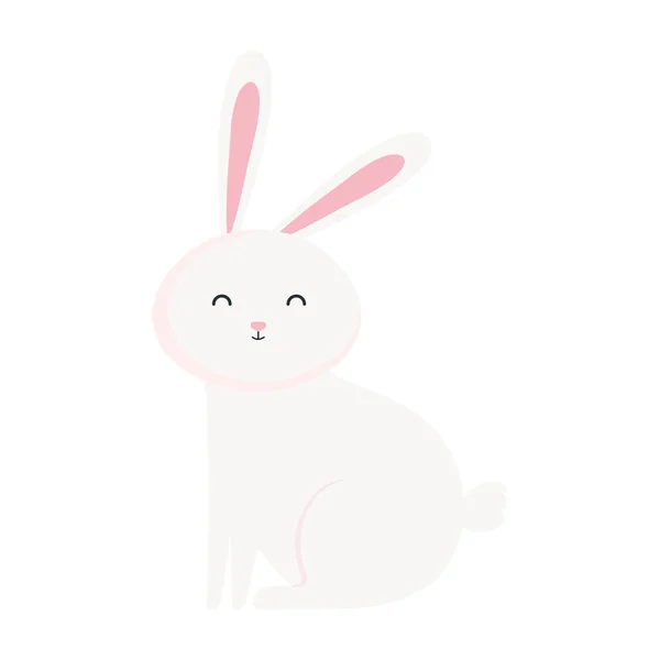 Cute rabbit animal isolated icon — Stock Vector