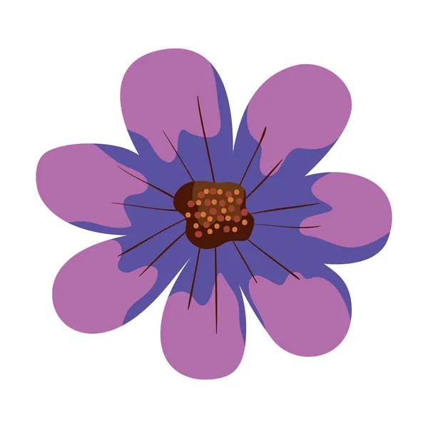 Schattig bloem natuur geïsoleerd pictogram — Stockvector