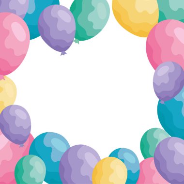 frame of balloons helium decoration