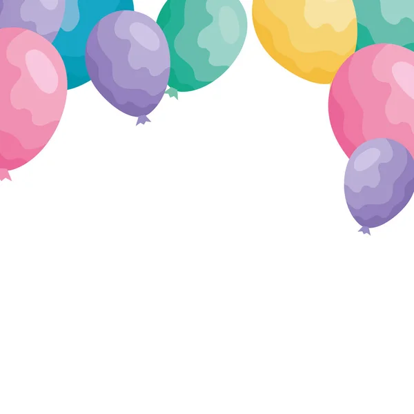 Ensemble de ballons décoration hélium — Image vectorielle
