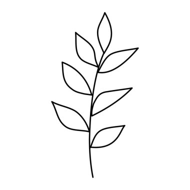 Yapraklı dal doğa ekolojisi izole ikonu