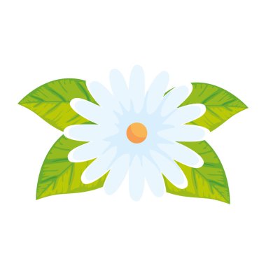 Yaprak ikonu olan sevimli bir çiçek.