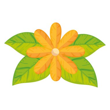 Yaprak ikonu olan sevimli bir çiçek.