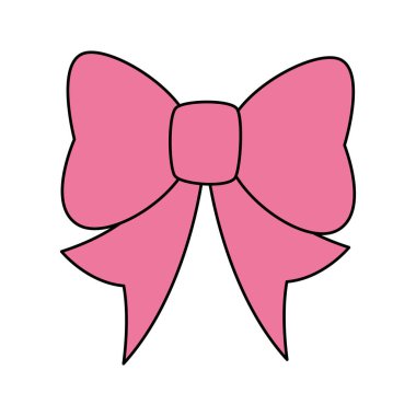 cute bow ribbon decoration icon