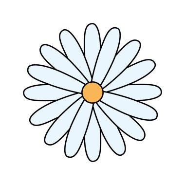 Şirin çiçek doğa izole edilmiş ikon