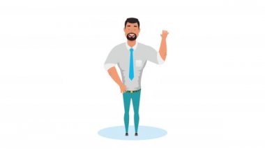 Genç iş adamı Avatar karakter simgesi