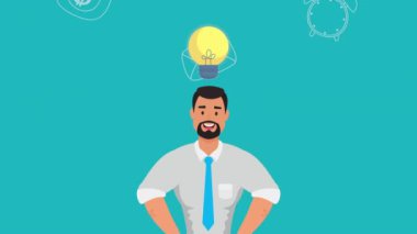 İş adamı ve ampulle finansman