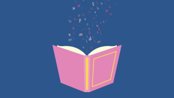 Animación celebración del día mundial del libro — Vídeos de Stock