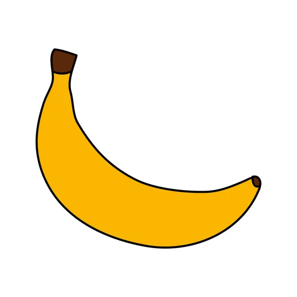Frutta fresca banana icona isolata — Vettoriale Stock