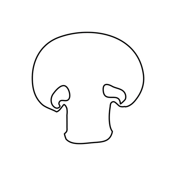 Свіжий гриб овочевий ізольований значок — стоковий вектор