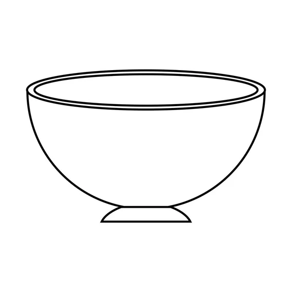 Bowl dish kitchen isolated icon — 스톡 벡터