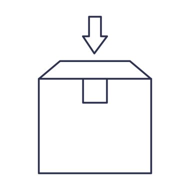 kutu paketi kargo simgesi izole edildi