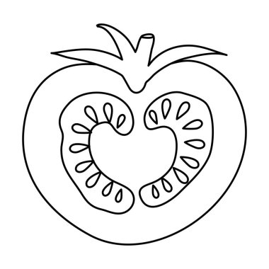 taze domates sebzesi izole edilmiş ikon