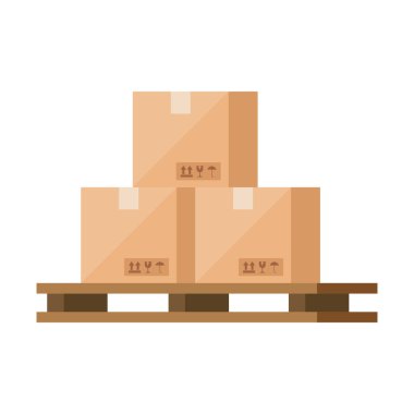 kutu paketleri kargo izole simgeleri