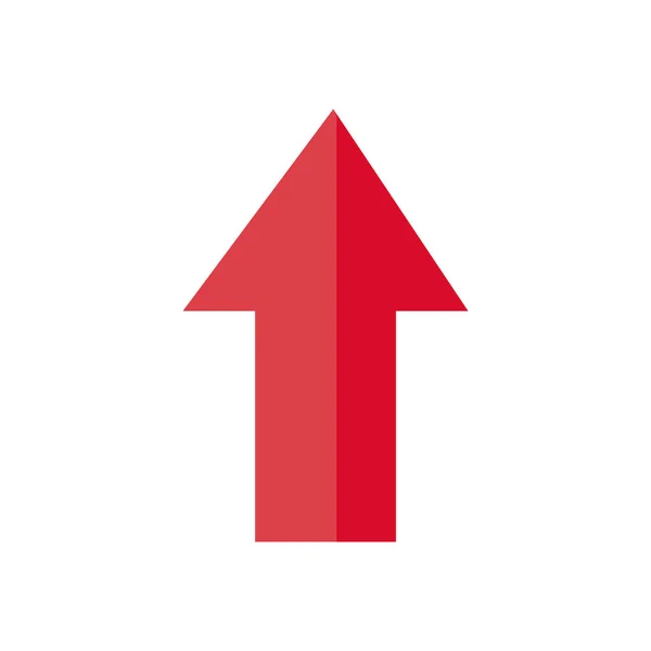 Direction flèche vers le haut icône isolée — Image vectorielle