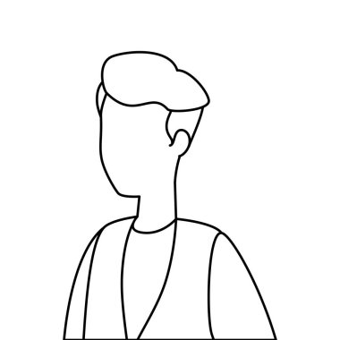 Genç adam avatar karakter simgesi