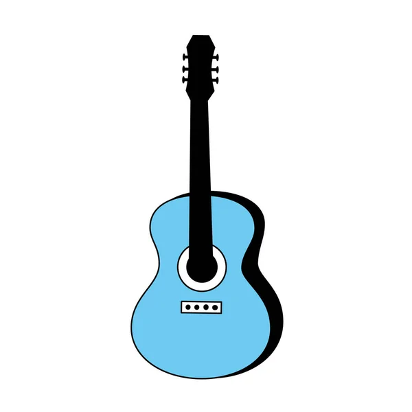 Instrument de guitare icône isolée musicale — Image vectorielle