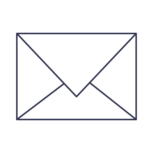 Obálka pošta komunikace izolovaný ikona — Stockový vektor
