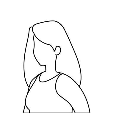 güzel kadın avatar karakter simgesi