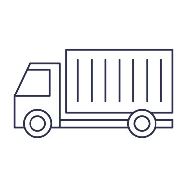 Kamyon taşımacılığı ile dağıtım hizmeti izole edilmiş simge