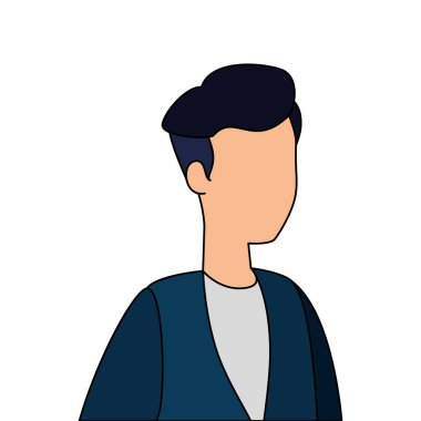 Genç adam avatar karakter simgesi