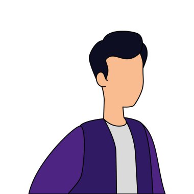 Genç adam avatar karakter simgesi