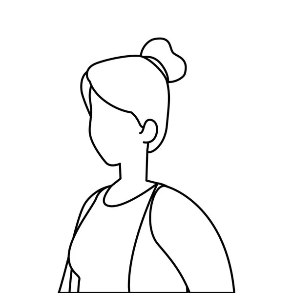 Belle femme avatar personnage icône — Image vectorielle