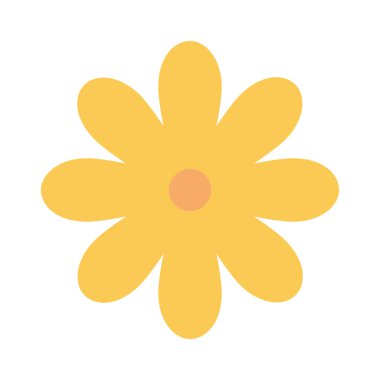 şirin çiçek sarı renkli izole edilmiş simge