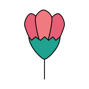 şirin pembe çiçek rengi izole edilmiş simge