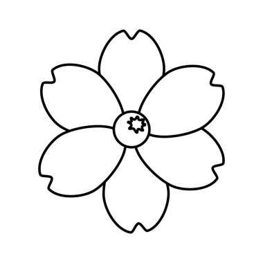 Şirin çiçek doğal çizgi simgesi