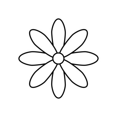 Şirin çiçek doğal çizgi simgesi