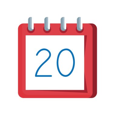 calendar reminder date with number twenty