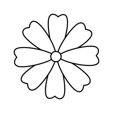 Şirin çiçek doğal çizgi simgesi