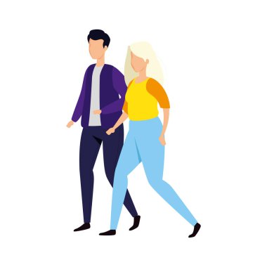 Genç çift Avatar karakter simgesi