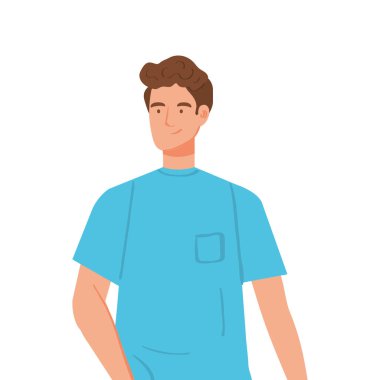 Genç adam avatar karakter simgesi