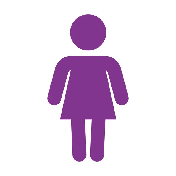 Woman figure avatar silhouette isolated icon — Stock vektor