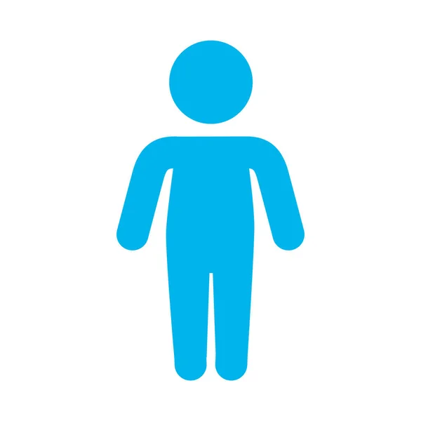 Figura hombre avatar silueta aislado icono — Vector de stock