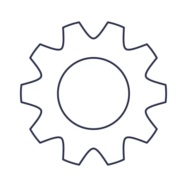 Versnelling rondsel machine geïsoleerd-symbool — Stockvector