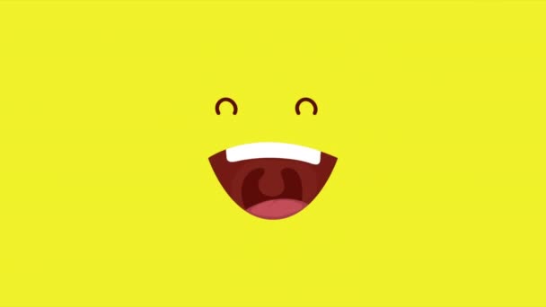 April dwazen dagkaart met glimlach gezicht — Stockvideo