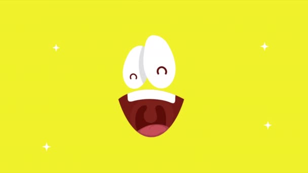 Квітень дурні денна листівка з посмішкою обличчя — стокове відео